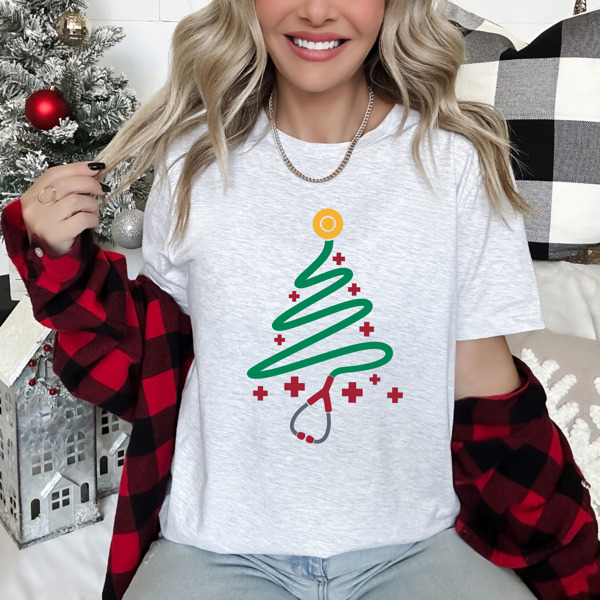 Cute Christmas Nurse Bella Canvas Graphic Tee