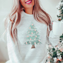  Pretty Pastel Christmas Tree Bella Canvas Sweater