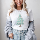  Pretty Pastel Christmas Tree Bella Canvas Tee