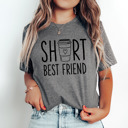 Small SHORT Best Friend Heather Grey Best Friend Bella Canvas Matching Christmas Gift Tees