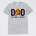 Medium Athletic Grey: Dad Live Long & Prosper Parody Dad Gift Bella Canvas Tees