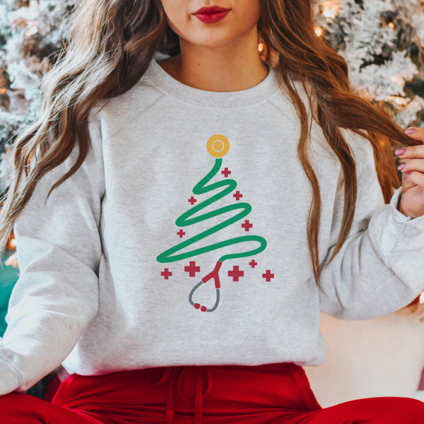 Cute Christmas Nurse Bella Canvas Sweater