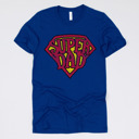 Medium Team Navy: Super Dad Parody Dad Gift Bella Canvas Tees