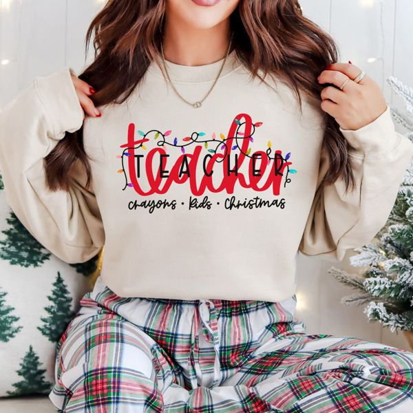 Cute Teacher Christmas Gift Bella Canvas Sweater