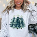  Brushed Vintage Print Christmas Tree Bella Canvas Sweater