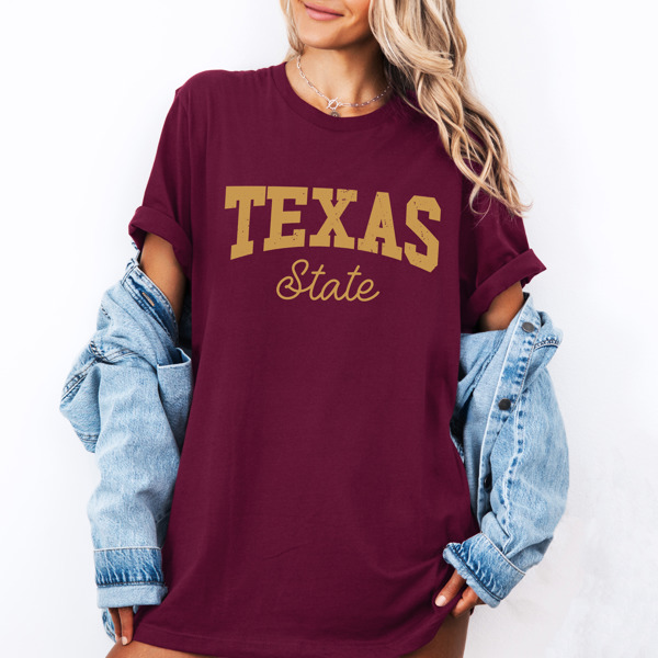 Retro Game Day State Bella Canvas Tees