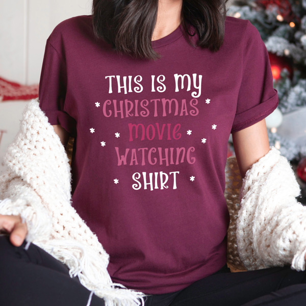 Watch All The Christmas Movies Bella Canvas Graphic Tee