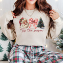  Tis The Season Santa and Coquette Bow Style Bella Canvas Sweater