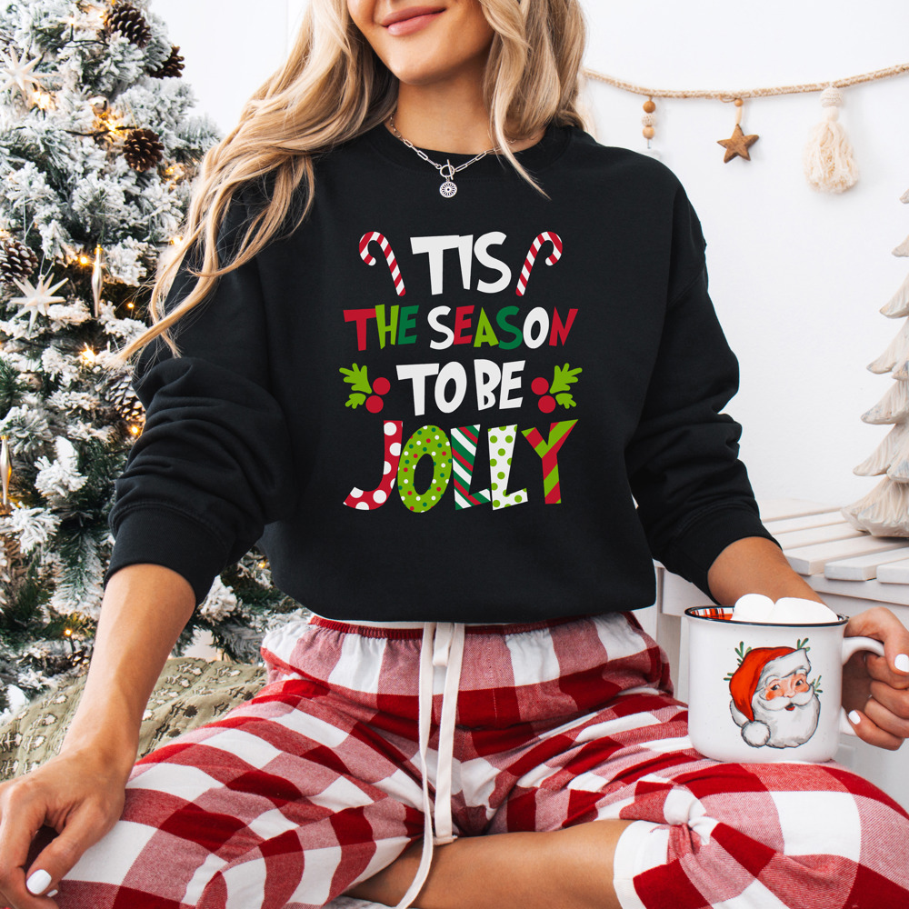 Tis The Season To Be Jolly Bella Canvas Sweater