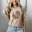  Cute Watercolor Thanksgiving Turkey Graphic Tee