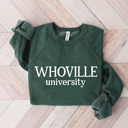 Small Forest Raglan Sleeve Whoville University Classic Character Holiday Bella Canvas Sweater