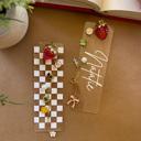  Personalized Acrylic Strawberry Charm Bookmarks