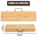  Personalized Grill Set with Bamboo Case - Choose from 6 Engraving Designs