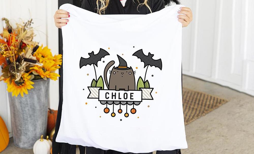 Personalized Halloween Trick or Treat Pillowcase Bag - Choose from 7 Designs