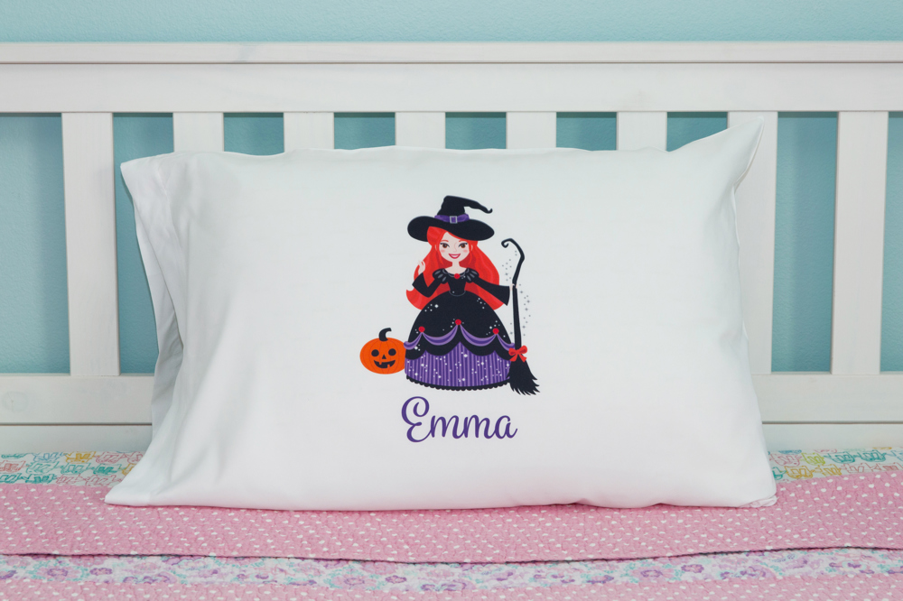 Personalized Halloween Princess Pillowcases - Choose from 7 Designs