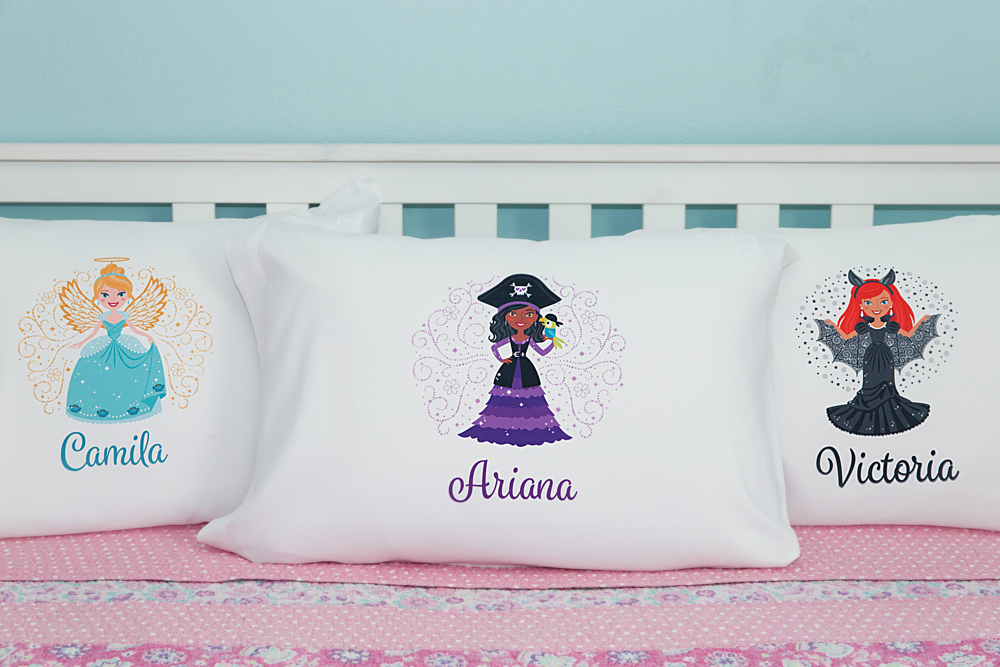 Personalized Halloween Princess Pillowcases - Choose from 7 Designs