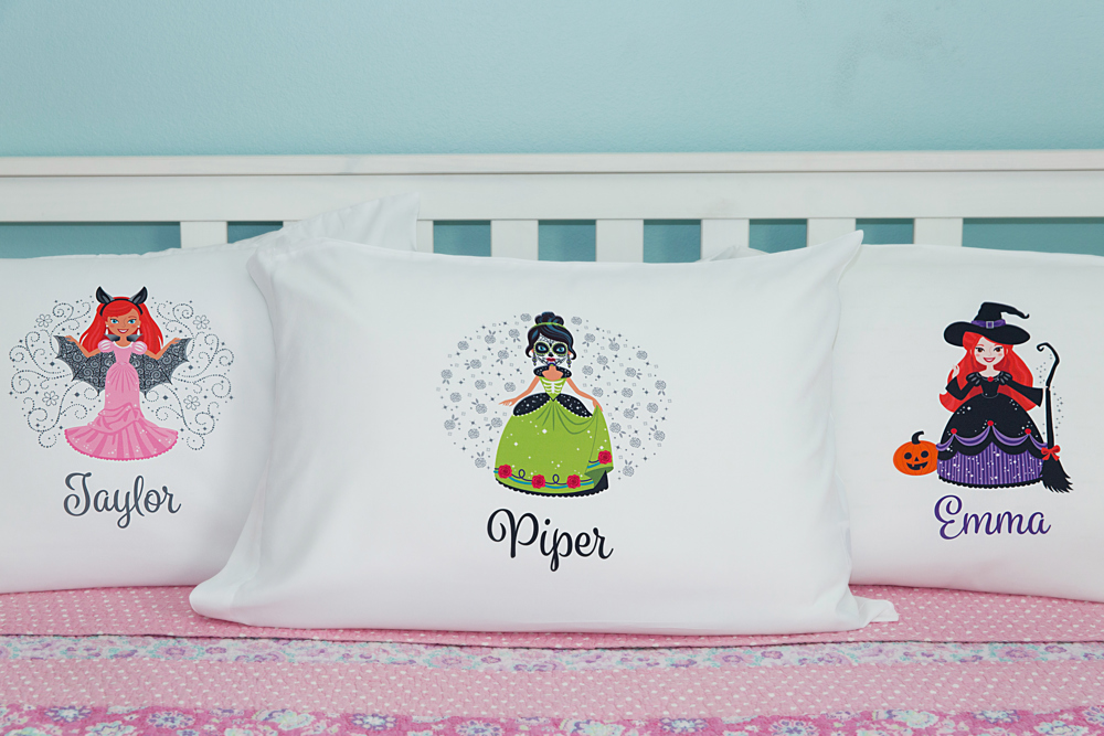 Personalized Halloween Princess Pillowcases - Choose from 7 Designs