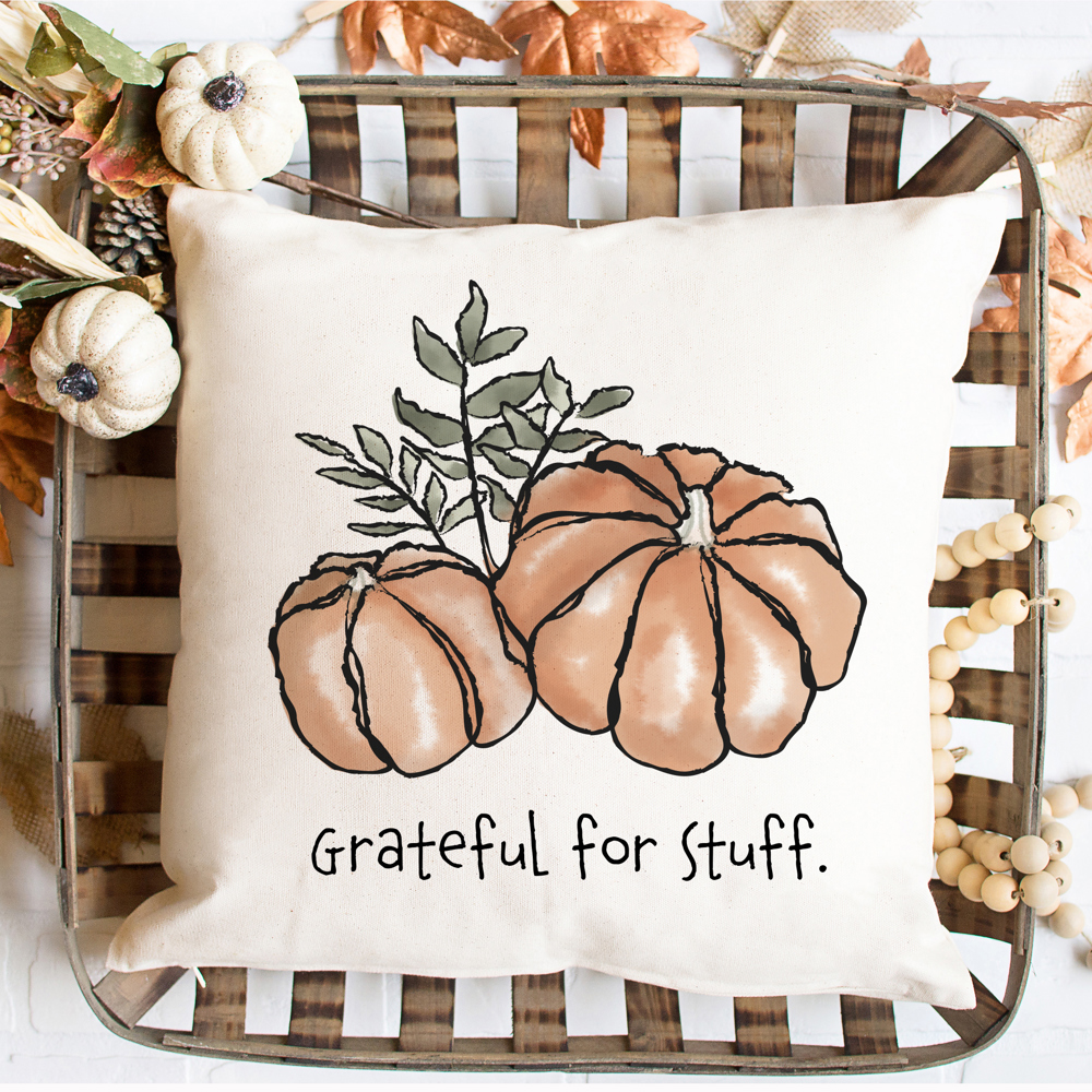 Thanksgiving Throw Pillow Cover 18x18 - Choose from 10 Fun and Festive Fall Designs