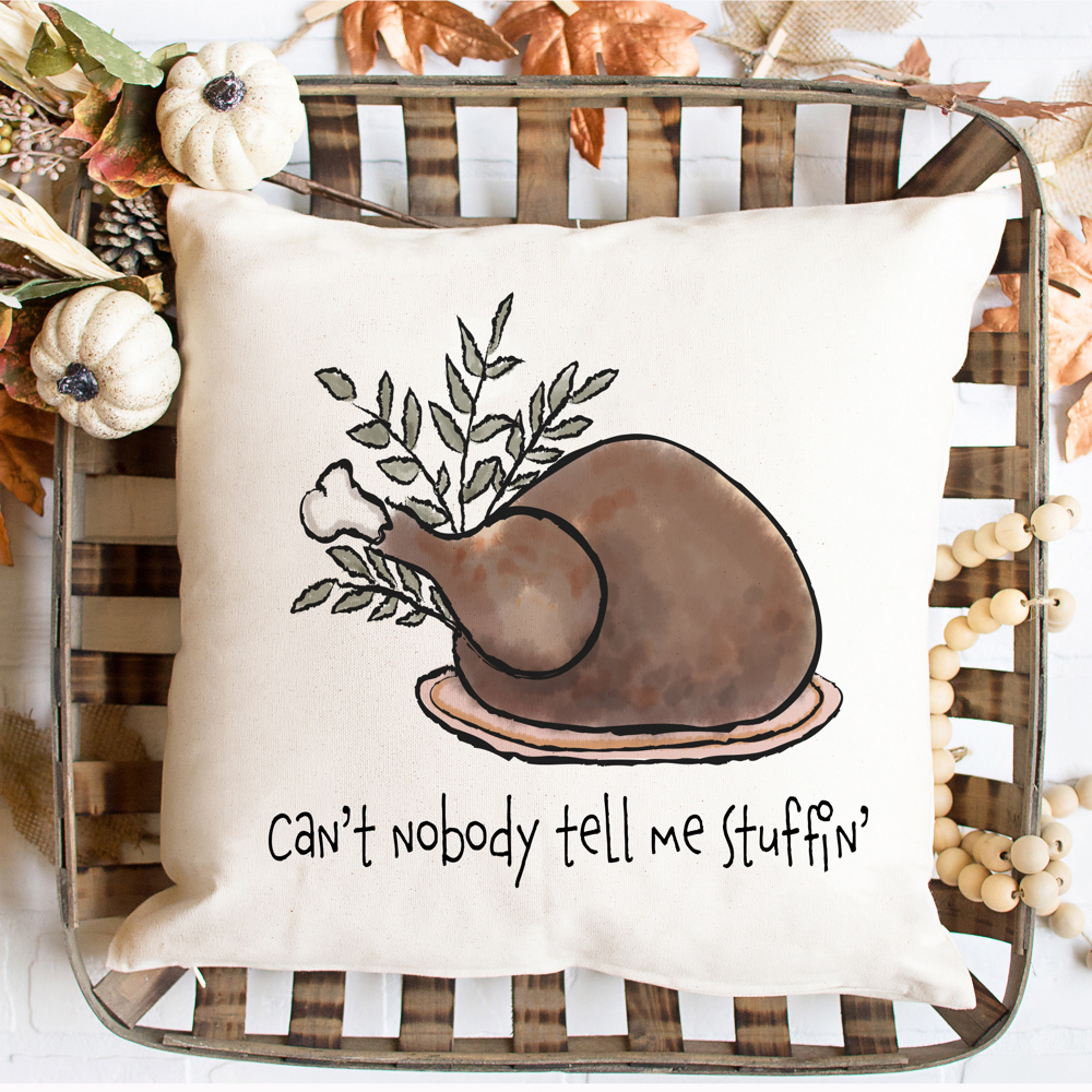 Thanksgiving Throw Pillow Cover 18x18 - Choose from 10 Fun and Festive Fall Designs