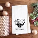  Personalized Holiday Tea Towels - Choose from 8 Designs