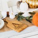  Personalized Mini Handled Bamboo Cutting Board - 5" x 11" - Choose from 8 Engraving Designs