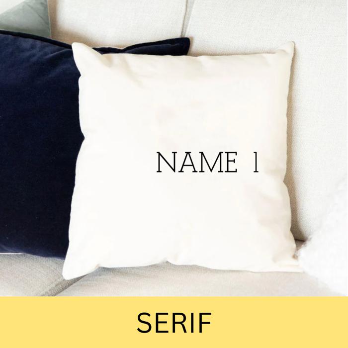 Personalized Family Names Throw Pillow Covers - Choose from 4 Colors and 3 Font Styles