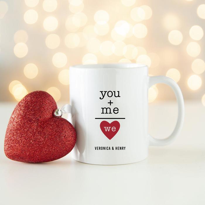 Personalized You + Me Valentine’s Day Mugs