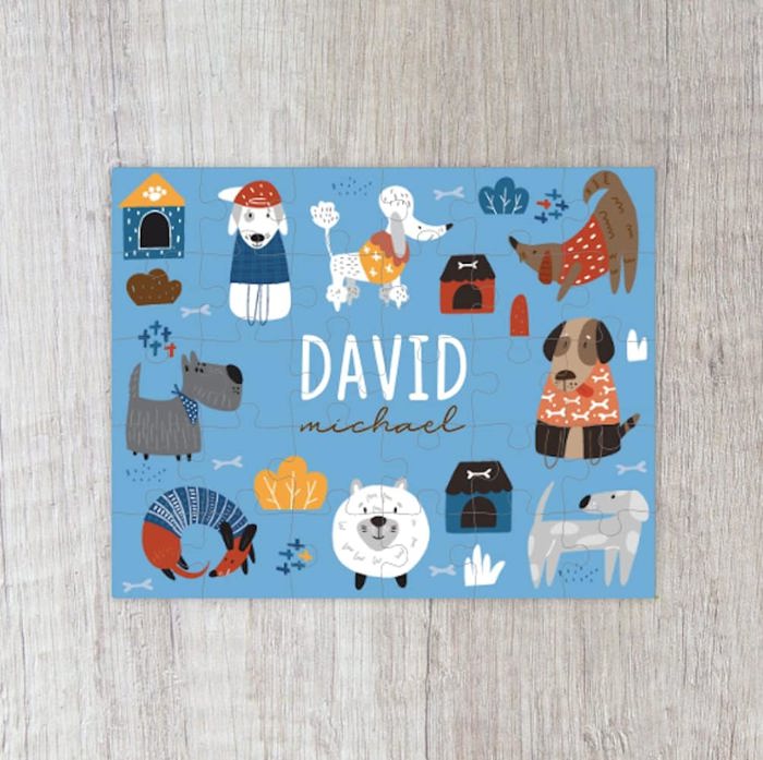 Personalized Kids Jigsaw Puzzles - Choose from 8 Designs and 4 Sizes (30, 48, 80, or 99-pieces) - Unique Christmas Stocking Stuffers