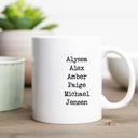  Personalized Family Names Mugs - Choose from White and Black - Add Up to 8 Names