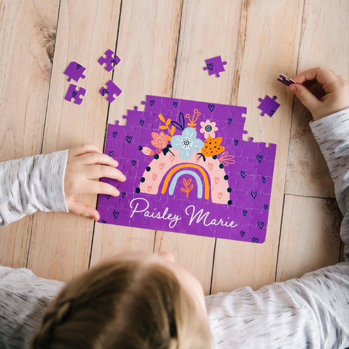 Personalized Kids Jigsaw Puzzles - Choose from 8 Designs and 4 Sizes (30, 48, 80, or 99-pieces) - Unique Christmas Stocking Stuffers