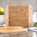  Personalized Holiday Bamboo Cutting Boards - Two Tone with Rounded Edge - Choose from 3 Sizes and 8 Designs