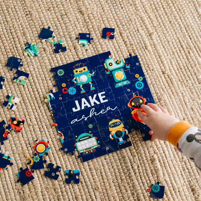 Personalized Kids Jigsaw Puzzles - Choose from 8 Designs and 4 Sizes (30, 48, 80, or 99-pieces) - Unique Christmas Stocking Stuffers