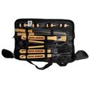  Personalized BBQ Set with Bag | Includes 3 Laser Engraved Tools | Choose from 2 Wood Variants
