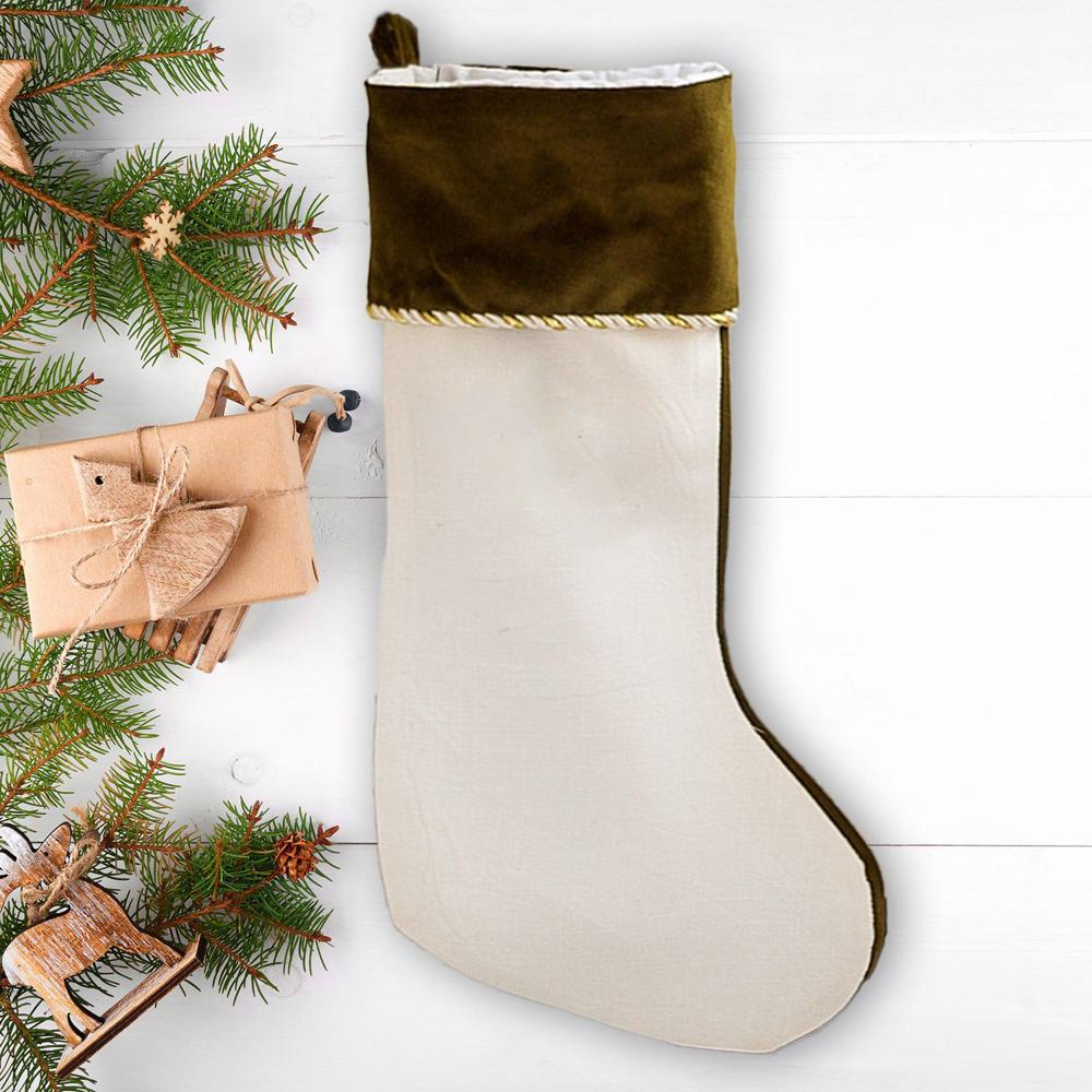 Personalized Family Velvet-trimmed Christmas Stockings - Choose from 3 Cuff Colors and 13 Classic Designs