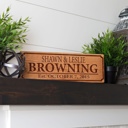  Personalized Wooden Family Name House Signs - 5" x 20" - Unique Housewarming or Wedding Gift for Couples