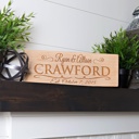  Personalized Wooden Family Name House Signs - 5" x 20" - Unique Housewarming or Wedding Gift for Couples