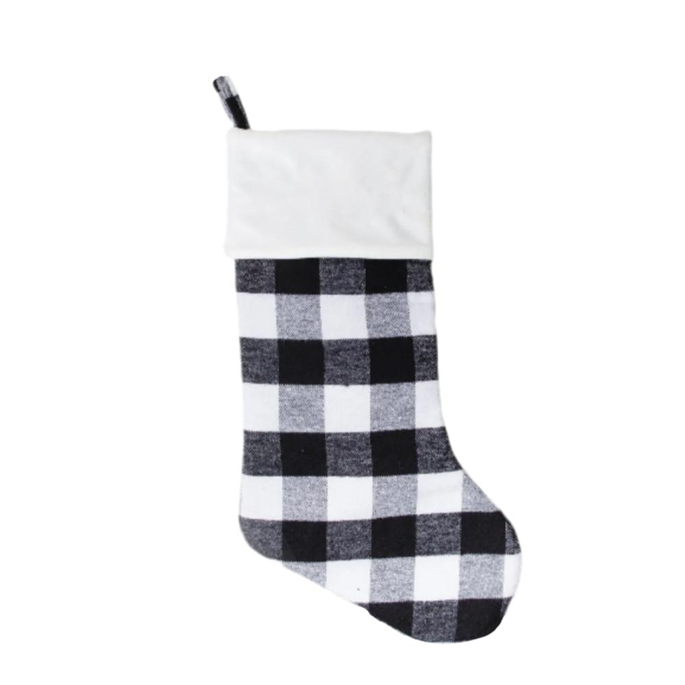 Personalized Red and Black Plaid Christmas Stockings - Choose from 2 Colors and 12 Designs