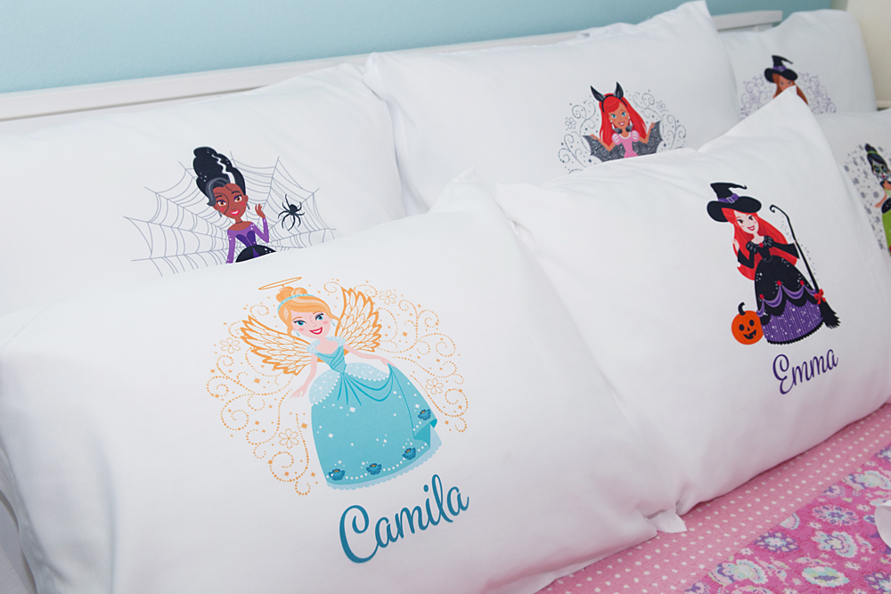 Personalized Halloween Princess Pillowcases - Choose from 7 Designs