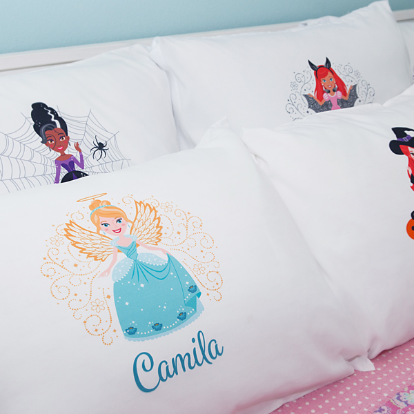 Personalized Halloween Princess Pillowcases - Choose from 7 Designs