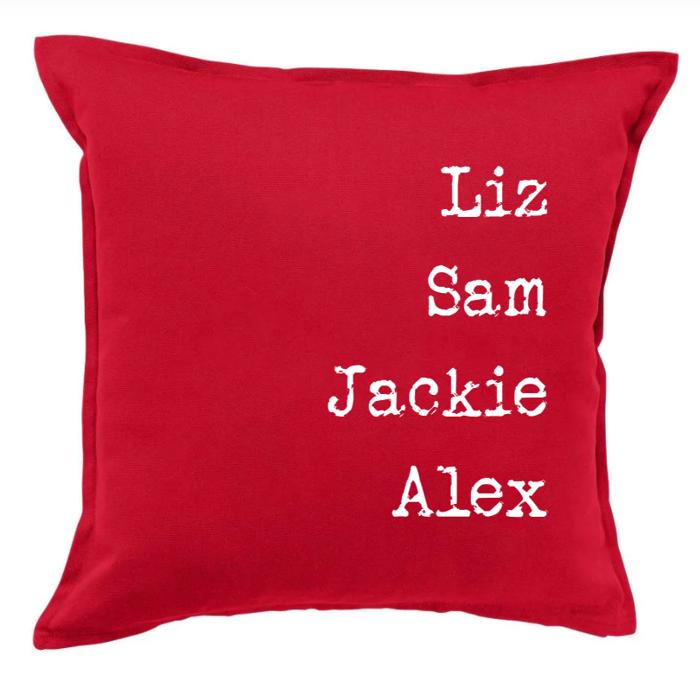 Personalized Family Names Throw Pillow Covers - Choose from 4 Colors and 3 Font Styles