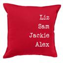  Personalized Family Names Throw Pillow Covers - Choose from 4 Colors and 3 Font Styles
