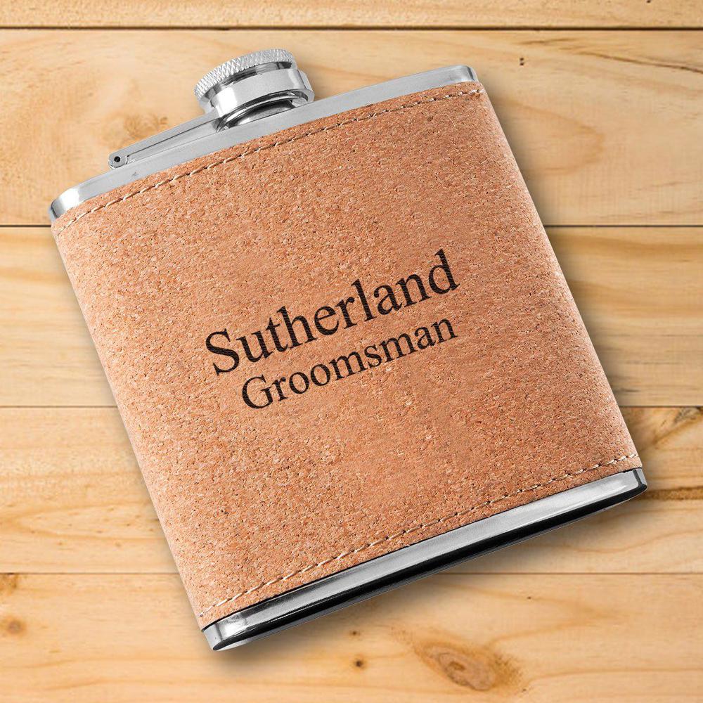 Personalized Cork Flask - Choose from 5 Designs - Stocking Stuffers for Men