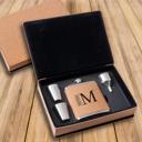  Personalized Cork Flask Set - Choose from 5 Designs - Holiday Gift for Men