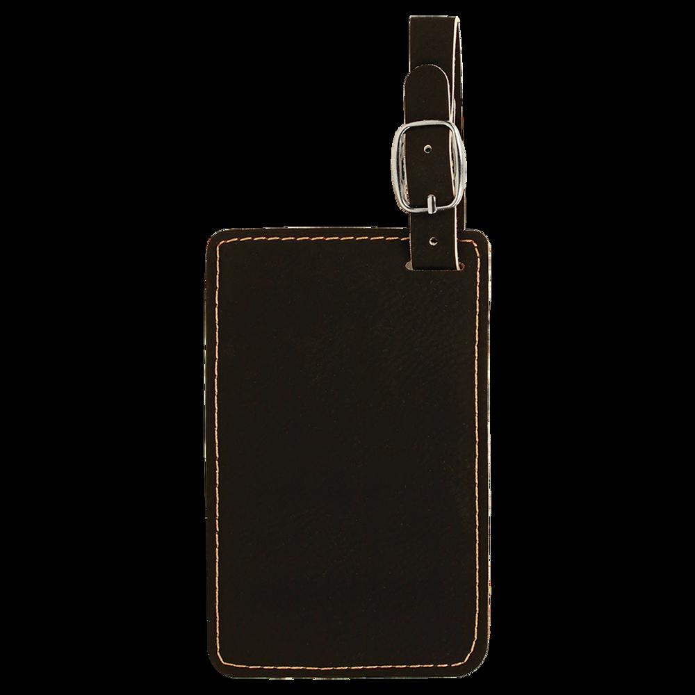 Personalized Leather Luggage Tags - Choose from 8 Colors and 20 Designs