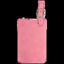 Pink Personalized Leather Luggage Tags - Choose from 8 Colors and 20 Designs