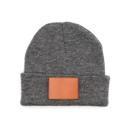 Heather Gray Personalized Small Knit Beanies for Kids - Choose from 7 Colors and 15 Patch Text Designs