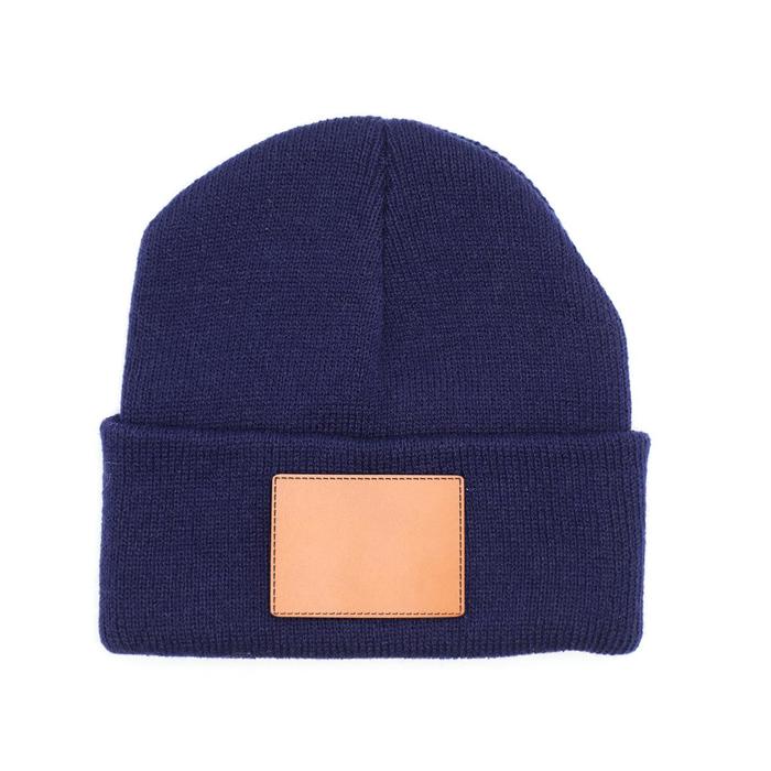 Personalized Small Knit Beanies for Kids - Choose from 7 Colors and 15 Patch Text Designs