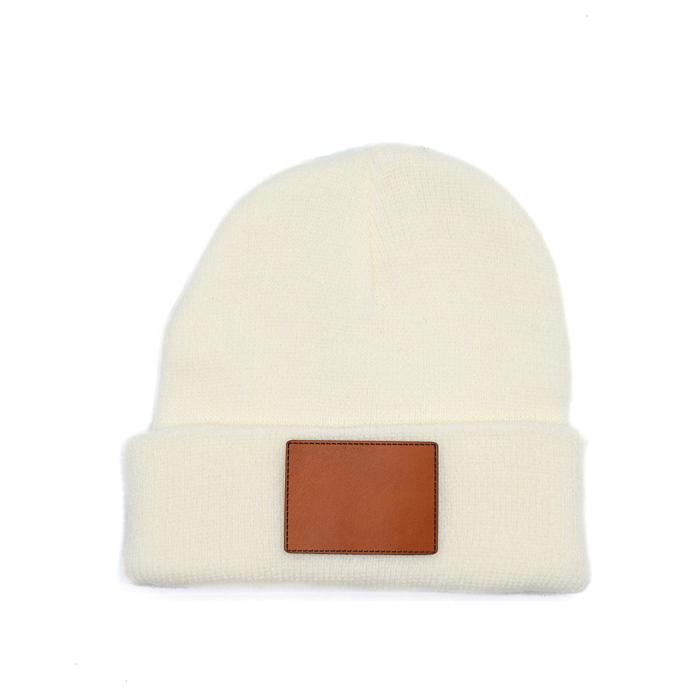 Personalized Small Knit Beanies for Kids - Choose from 7 Colors and 15 Patch Text Designs