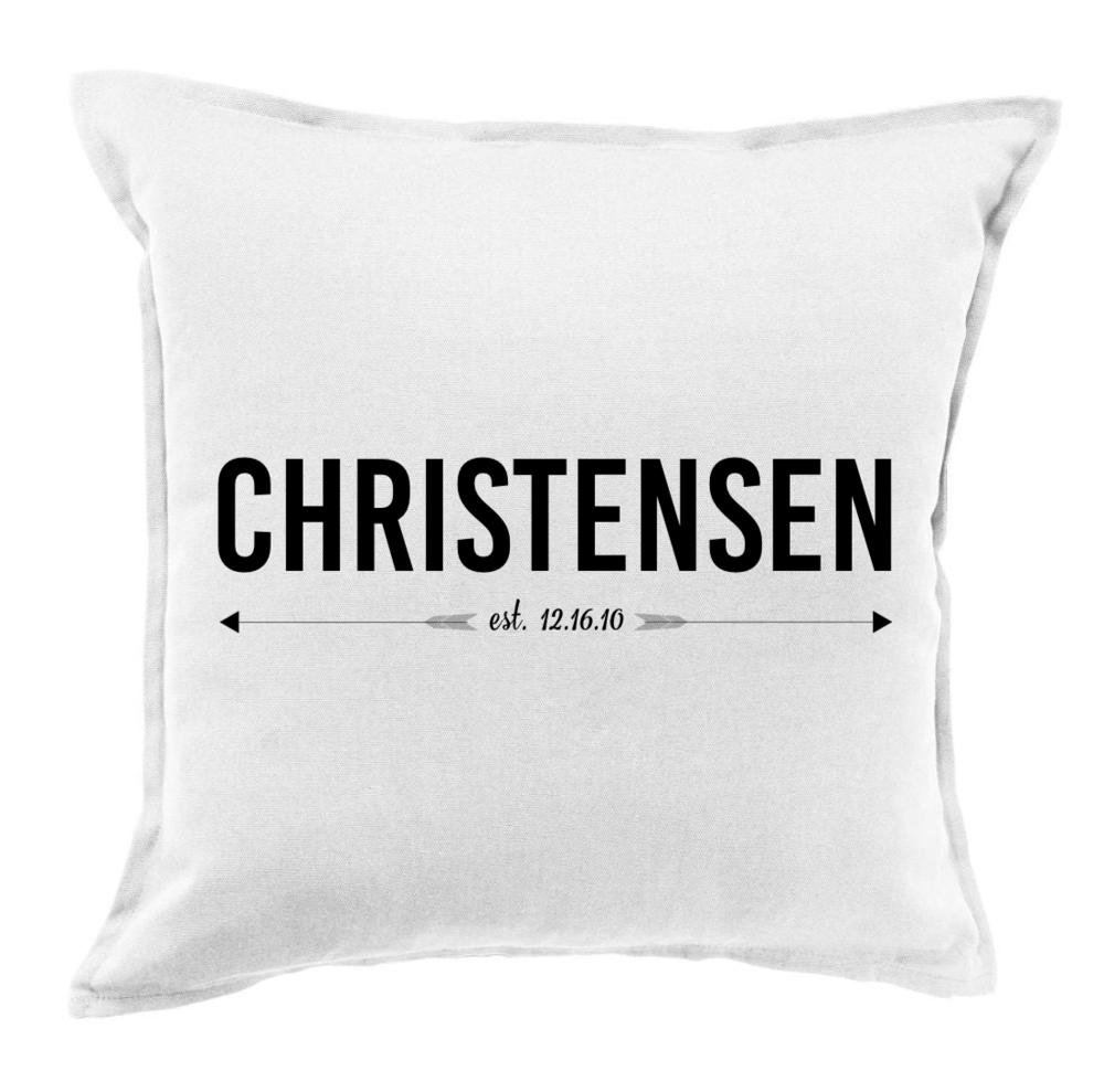 Personalized Colorful Farmhouse Throw Pillow Covers - Choose from 5 Colors and 4 Designs