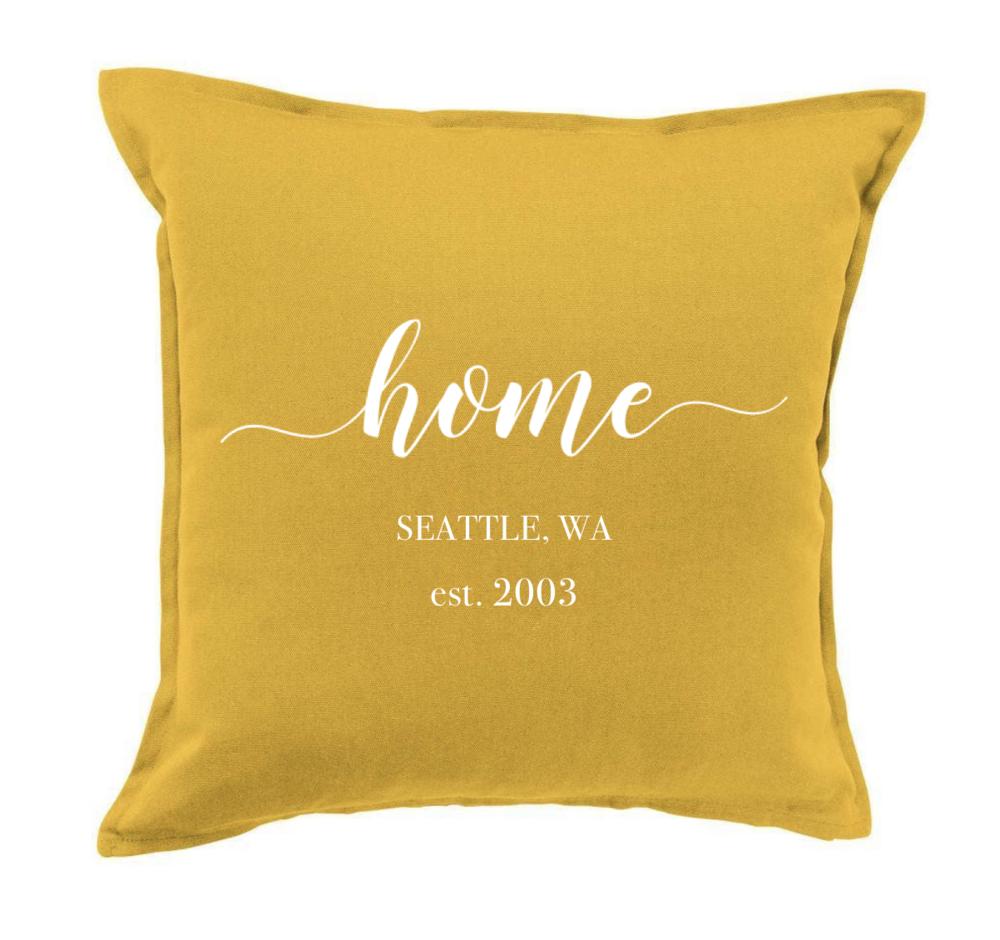 Personalized Colorful Farmhouse Throw Pillow Covers - Choose from 5 Colors and 4 Designs